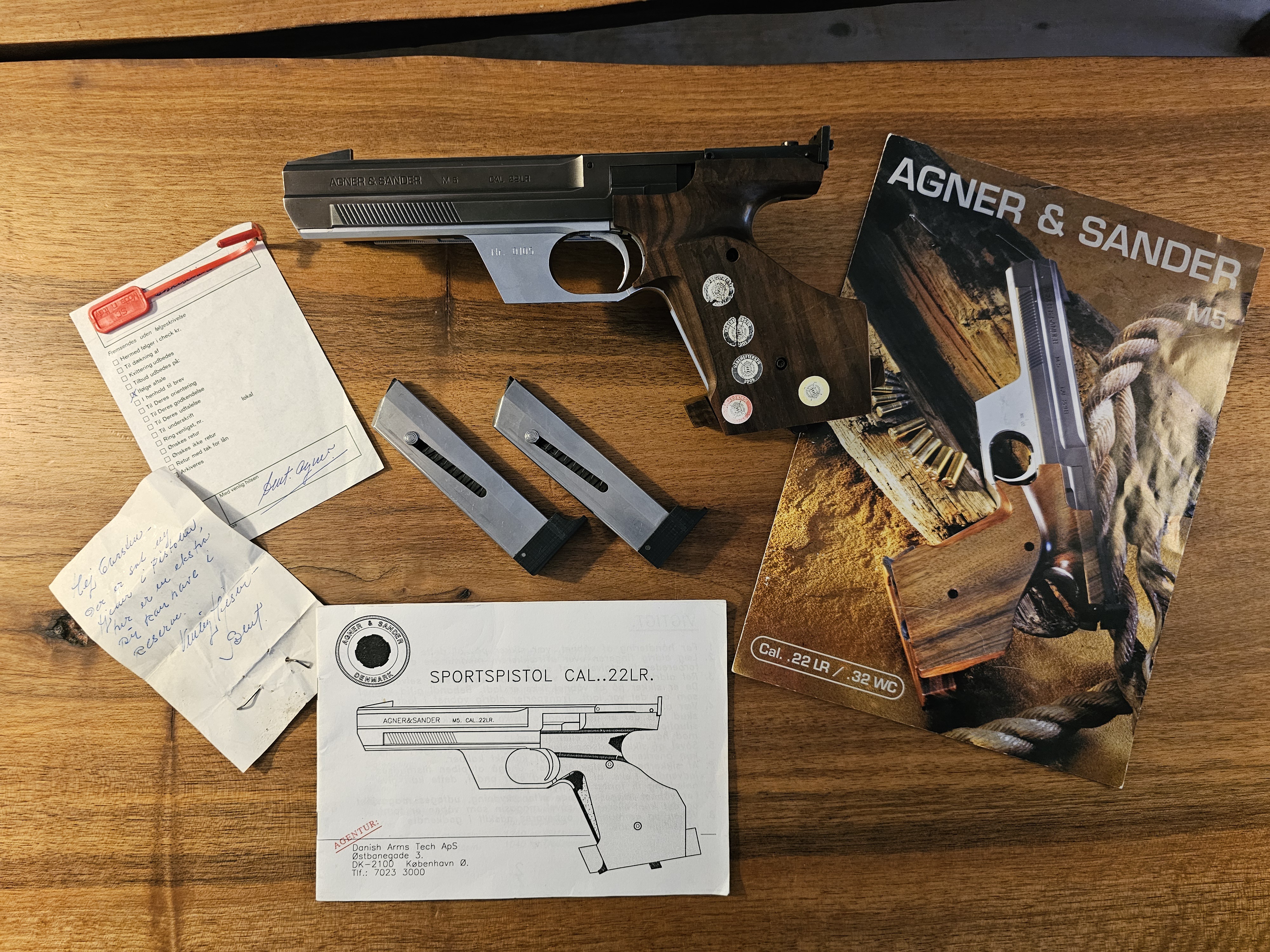 Annonce: Unikt Agner & Sander M5 .22lr (lavt serienummer) m